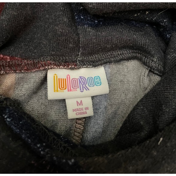 LuLaRoe Amber Hoodie- Multicolor Striped- Size M - Picture 2 of 9